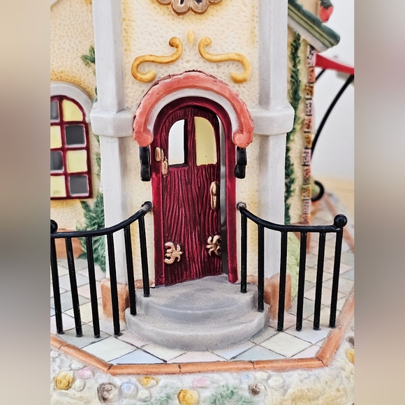 Vintage Clock Tower Porcelain Old World Village #4 The Clocktower - Picture 4 of 13